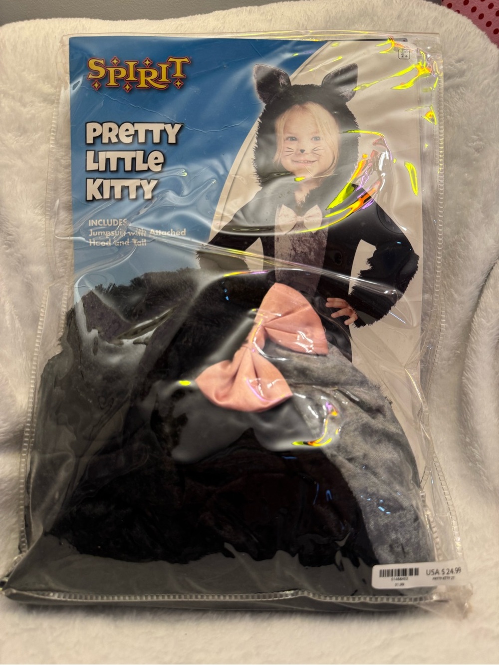 Spirit Pretty Little Kitty Costume - Black with Pink Bow